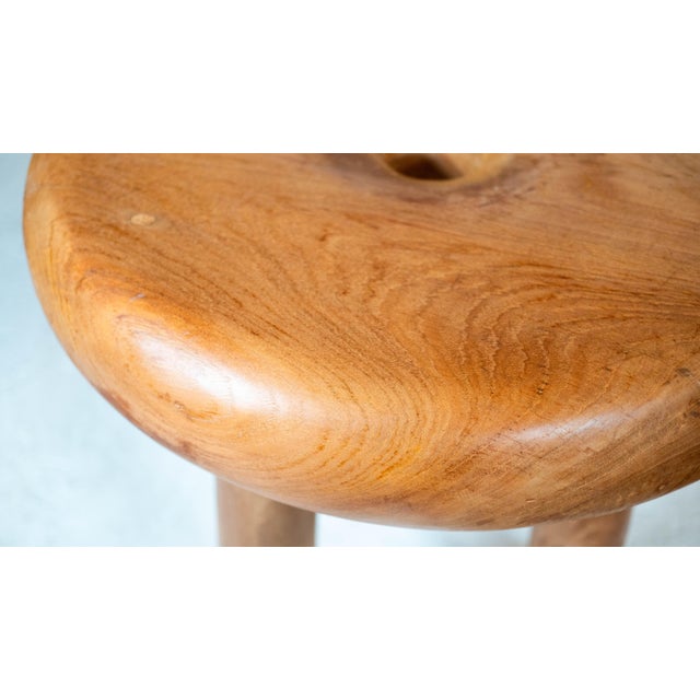 Wood 1970s Mid Century Artek Bertel Gardberg Style Wooden Stool For Sale - Image 7 of 12