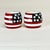 Wood Vintage Americana Painted Wood Flag Motif Napkin Rings - Set of 6. For Sale - Image 7 of 7