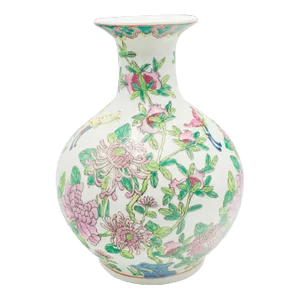 1940s Vintage Art Deco Chinese Ceramic Vase
