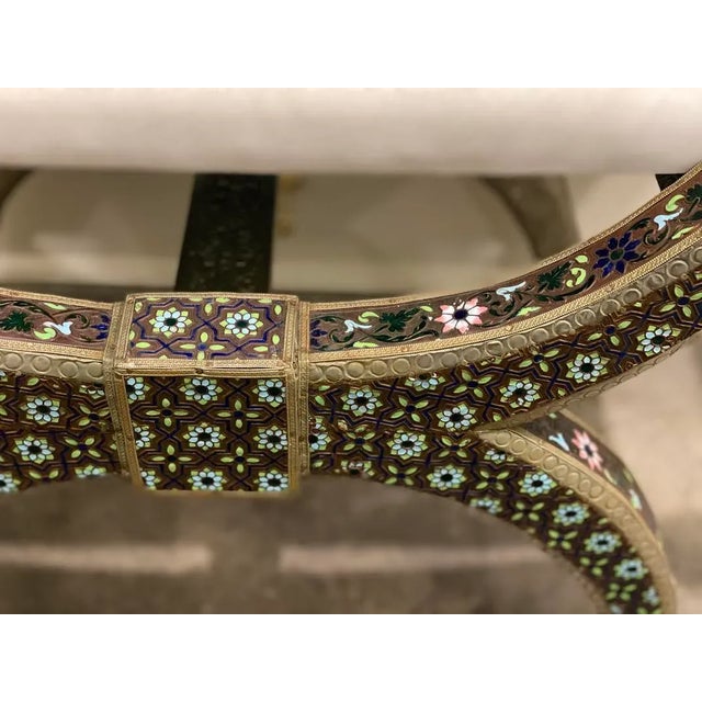 Syrian Enamel Stool For Sale - Image 4 of 12