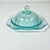 Victorian 1970s Vintage Art Deco Hollywood Regency Indiana Glass Co. Recollection Covered Butter Dish For Sale - Image 3 of 10