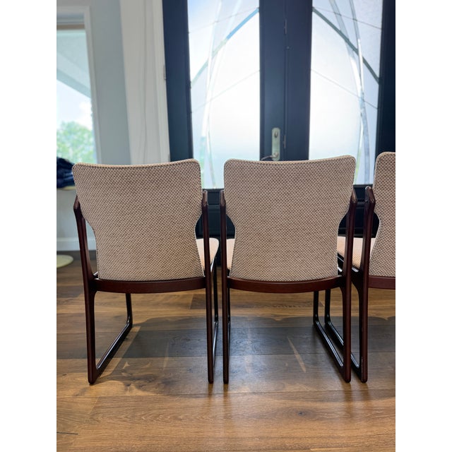 Set of Four Danish Modern Sculptural Rosewood Cantilever Dining Chairs, Denmark, C. 1970 For Sale - Image 10 of 13