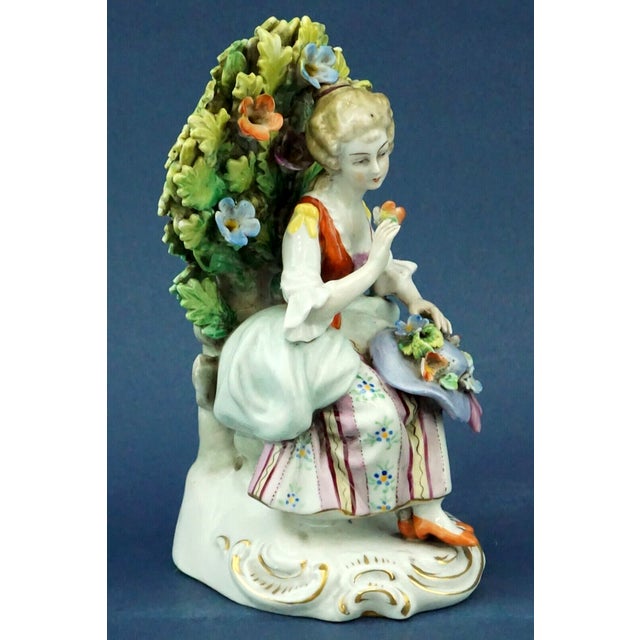 Ceramic 19th Century Porcelain Sculpture of a Lady by Ernest Bohne & Söhne, Germany For Sale - Image 7 of 18