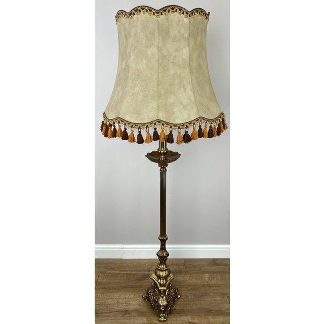 Vintage Floor Lamp with Tassel Shade For Sale - Image 18 of 18