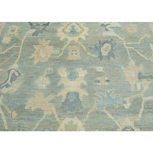 Turkish Oushak Rug 13'1" x 15'1" #18071 For Sale In Houston - Image 6 of 8