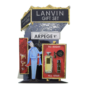 Lanvin Paris Gift Set Featuring Arpege/ My Sin Perfume to-Night/ All Star Advert Sign