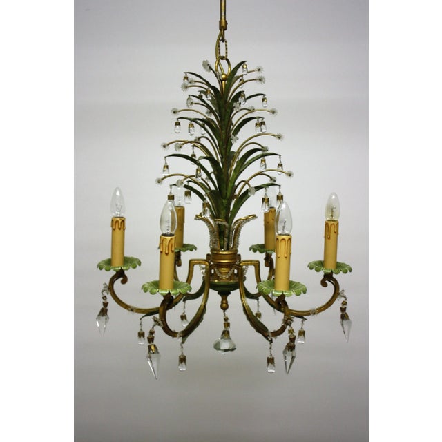 Five-Light Chandelier from Maison Baguès, 1950s For Sale - Image 4 of 5