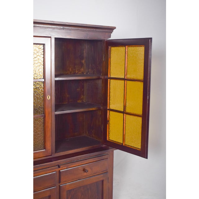 Wood Portuguese Two-Body Display Cabinet For Sale - Image 7 of 15