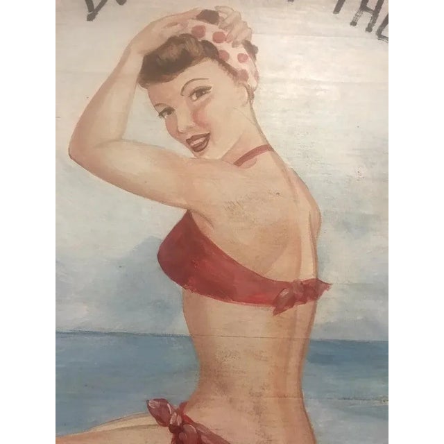 1990s Best Buns on the Beach Contemporary Oil Painting, Signed For Sale - Image 5 of 5