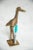 Metal Large Fishing Bird Triple Horn and no Fish Vintage African Bronze Sculpture For Sale - Image 7 of 9