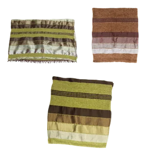 Two Pairs of Cactus Silk Pillow Cases and Matching Cactus Silk Throw