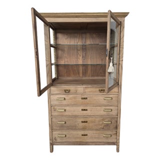 Vintage Spanish Wooden Display Cabinet, 1940s For Sale