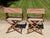 Pair of Vintage Faux Bamboo X Frame Folding Safari Chairs For Sale - Image 4 of 11
