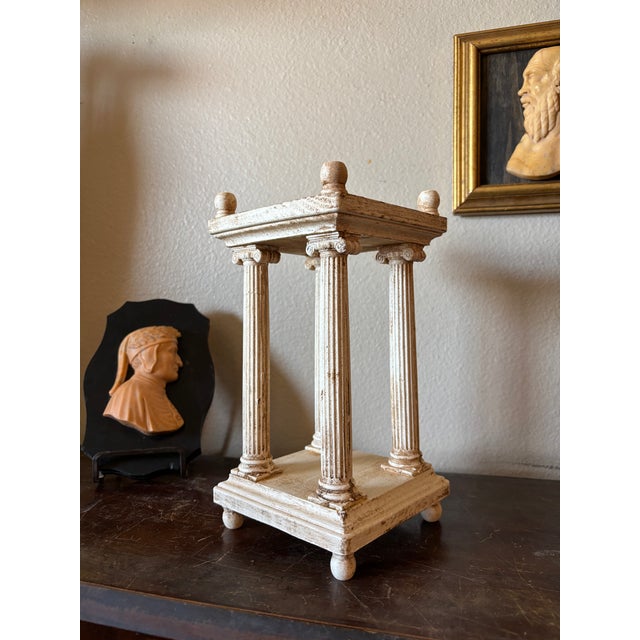 Vintage Pair of Italian Neoclassical Manner Grand Tour Revival Architectural Miniature Temples For Sale - Image 9 of 9