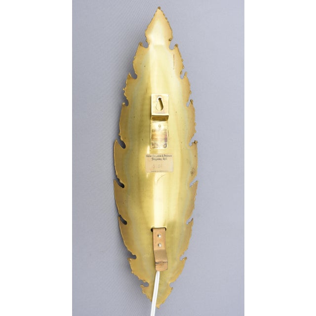 Leaf Model 5304 Wall Lamp by Svend Aage Holm-Sørensen for Holm-Sørensen & Pedersen Belysning Aps, Denmark, 1980s For Sale - Image 6 of 8