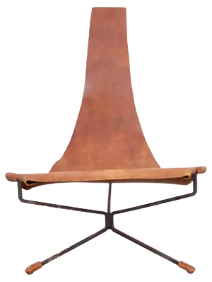 Leather Lotus Lounge Chair by Dan Wenger, 1970s