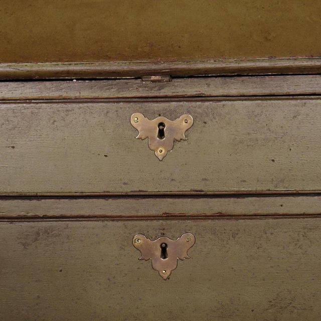English Painted Secretaire in Oak For Sale - Image 6 of 15