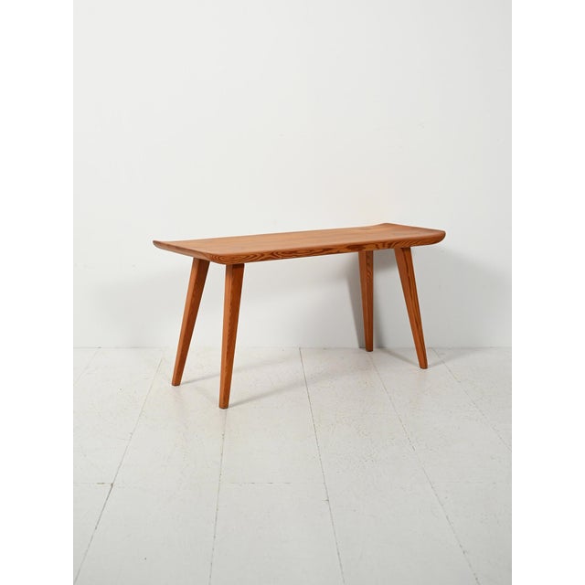 Swedish pine bench from Visingsö attributed to Carl Malmsten, an essential expression of Swedish Grace and the Nordic...