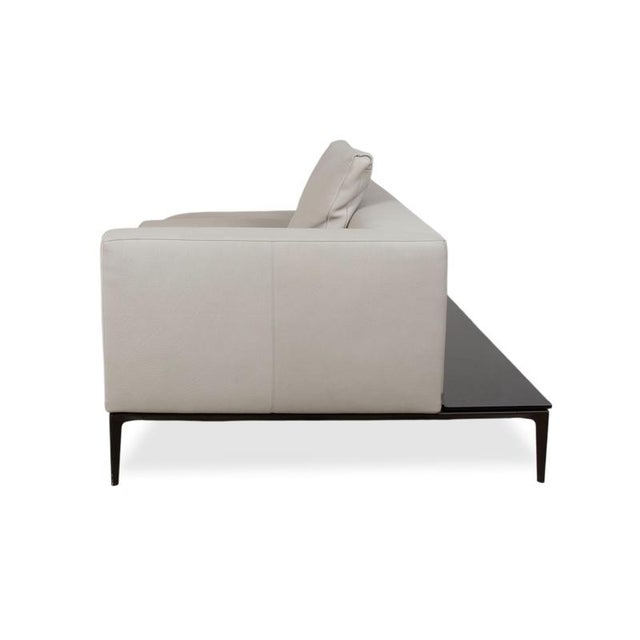 Jaan Living Leather Three-Seater Grey Cream Sofa from Walter Knoll and Wilhelm Knoll For Sale - Image 15 of 16