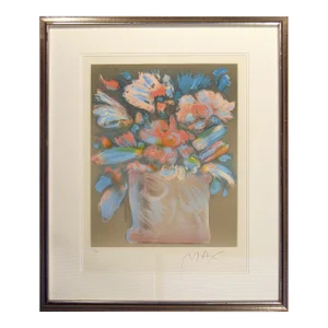 Peter Max "Flowers in Vase" Signed Numbered Art Serigraph Pop Art