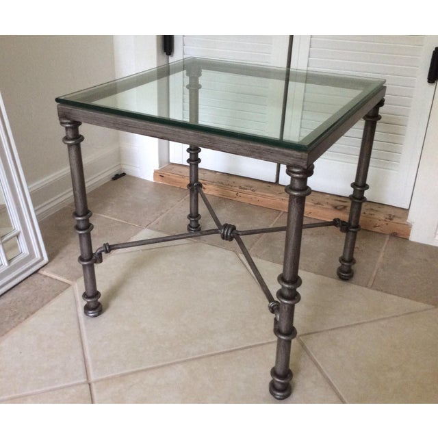 Wrought Iron & Glass Top Coffee & Side Table 2 Pc. Set Chairish