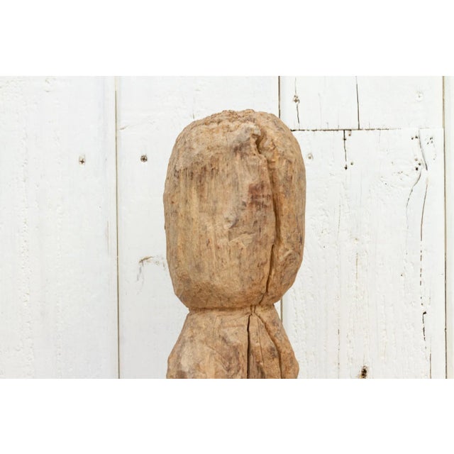 Brown Ancient Tribal Statue From Nepal For Sale - Image 8 of 13