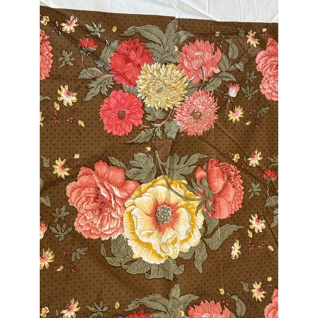 Vintage 1980s Floral Chintz Fabric For Sale - Image 4 of 13