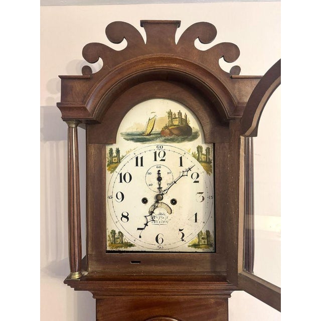 Early 19th Century Antique George III Mahogany Arch Dial Long Case Clock, 1800 For Sale - Image 5 of 7