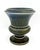 English 1950s Wade Pottery Ireland Blue Pedestal Shamrock Vase, Irish Porcelain Urn - Neoclassical / Traditional / English Country For Sale - Image 3 of 15