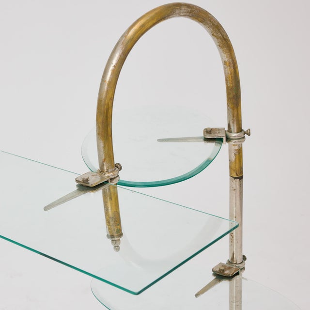 Vintage Art Nouveau Metal and Glass Patisserie Display Stand, 1930s For Sale - Image 15 of 18