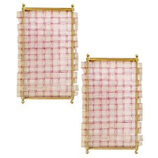 Murano Glass Wall Lights by Flavio Poli for Seguso, 1954, Set of 2 For Sale