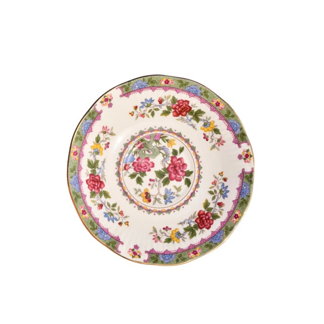Mid 20th Century Queen's Rosina "Flower of Amaran" Teacup & Saucer Set For Sale In San Diego - Image 6 of 8