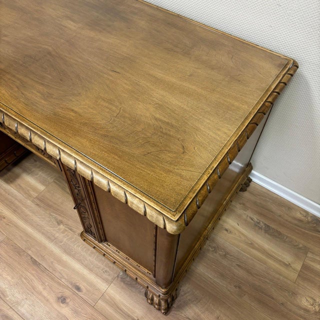 Vintage Neo-Renaissance Desk, 1950 For Sale - Image 12 of 18