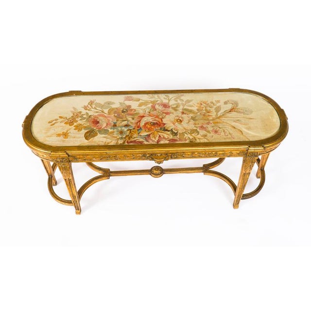 Low French Louis Revival Giltwood Coffee Table, 1930s For Sale - Image 3 of 17