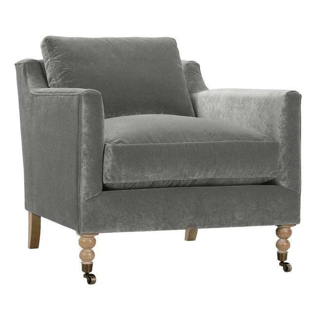 Greta Chair, Seal Velvet For Sale - Image 13 of 13