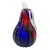 20th Century Murano Italian Red and Blue Glass Pear Fruit Paperweight For Sale