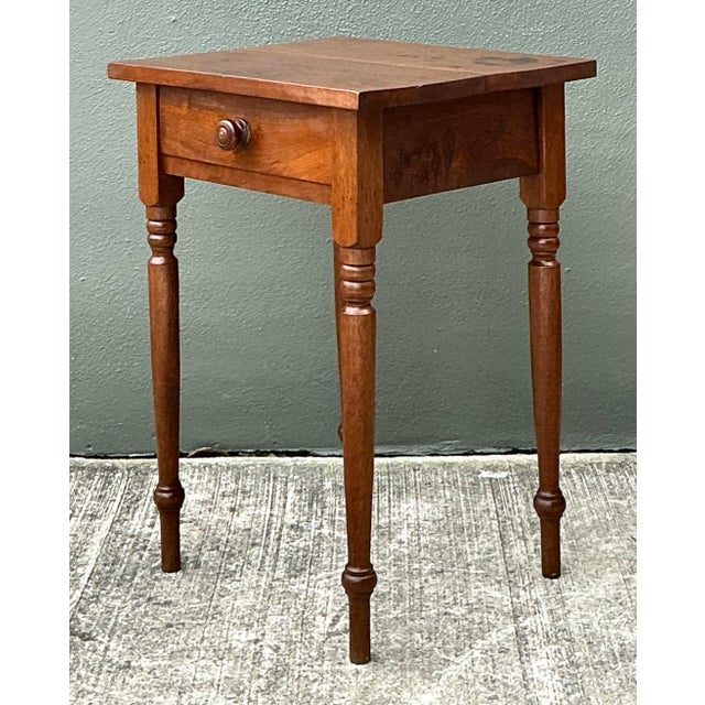 Vintage Traditional Turned Wood. Nightstand For Sale - Image 12 of 12