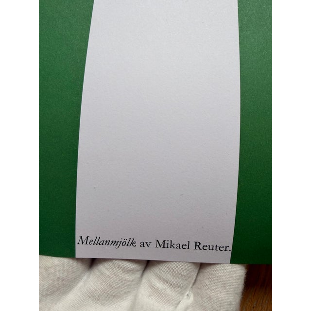 Pop Art Mikael Reuter, Milk,Swedish Pop Art Exhibition Poster, Printed in Sweden For Sale - Image 3 of 8