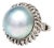 14KW Large Mabe Pearl Ring, size 6 For Sale