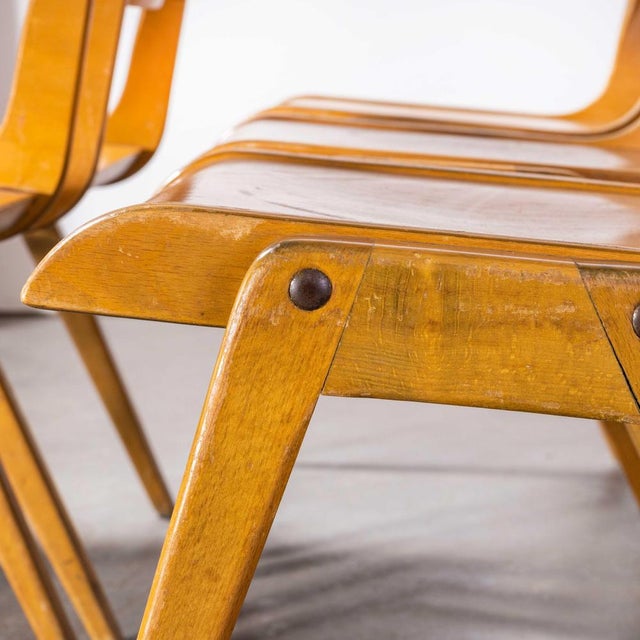 Beech Stacking Dining Chairs from Casala, 1950s, Set of 10 For Sale - Image 6 of 11