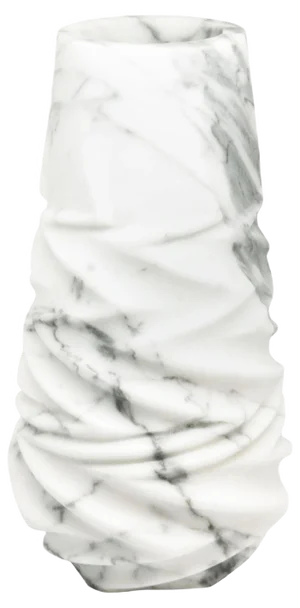 Rock Vase in Arabescato Marble