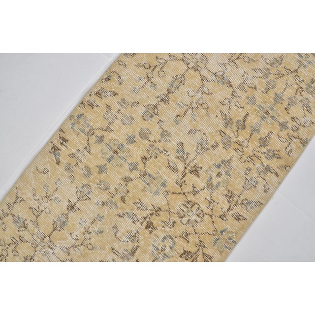 Grey Vintage Handknotted Wool Runner For Sale In Phoenix - Image 6 of 10