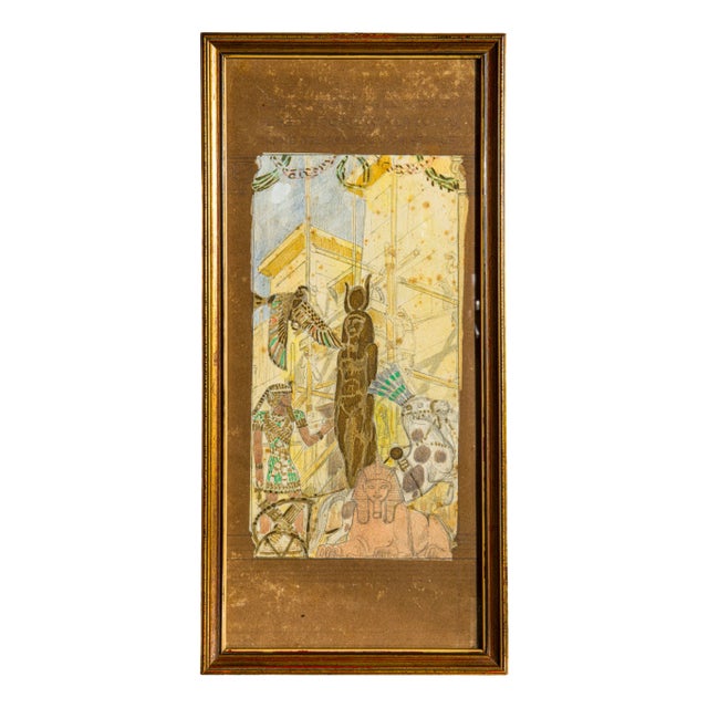 Camillo Innocenti, Middle Eastern Scenes, Watercolors, 1926, Framed, Set of 2 For Sale