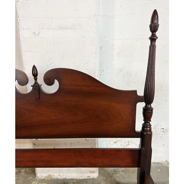 Traditional Mahogany Full Size Four Poster Bed Frame For Sale In Raleigh - Image 6 of 15