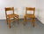 Vintage Oak and Rush Chairs by J Van Heuvel for Advorm, 1950s, Set of 2 For Sale - Image 10 of 11