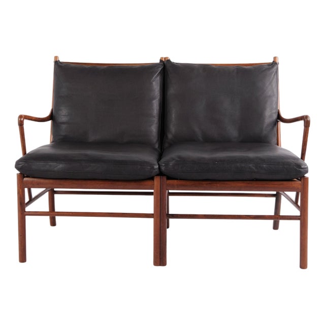 Colonial OW149-2 2-Seater Sofa in Rosewood attributed to Ole Wanscher for P. Jeppesen, 1960s For Sale