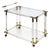 Mid-Century Modern Italian Acrylic Glass Serving Bar Cart, 1980s For Sale