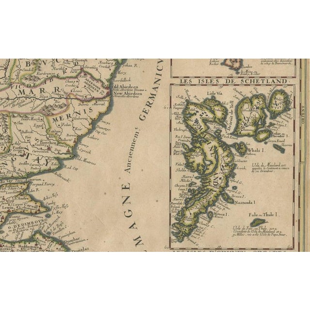 Copper Antique Map of Scotland with Island Insets by Nolin and Coronelli, 1689 For Sale - Image 8 of 12