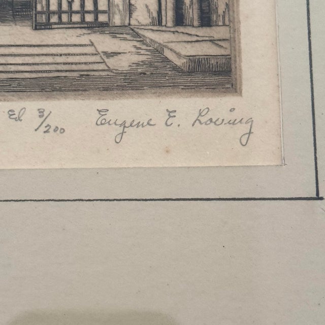 Realism Eugene E. Loving Signed & Numbered “Pop Whitesell’s Studio” New Orleans Etching, 3/200 For Sale - Image 3 of 7