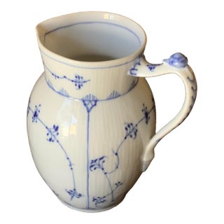 1960s Royal Copenhagen Blue Fluted Jug For Sale